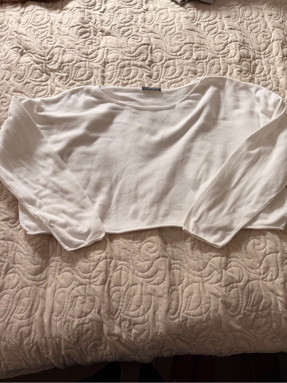 Brandy Melville Lightweight Knit Boatneck Sweater Top One Size
